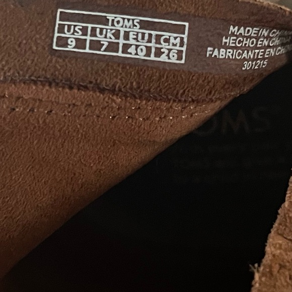 TOMS Majorca chestnut brown suede perforated peep-toe ankle boots with fringe - Picture 9 of 9